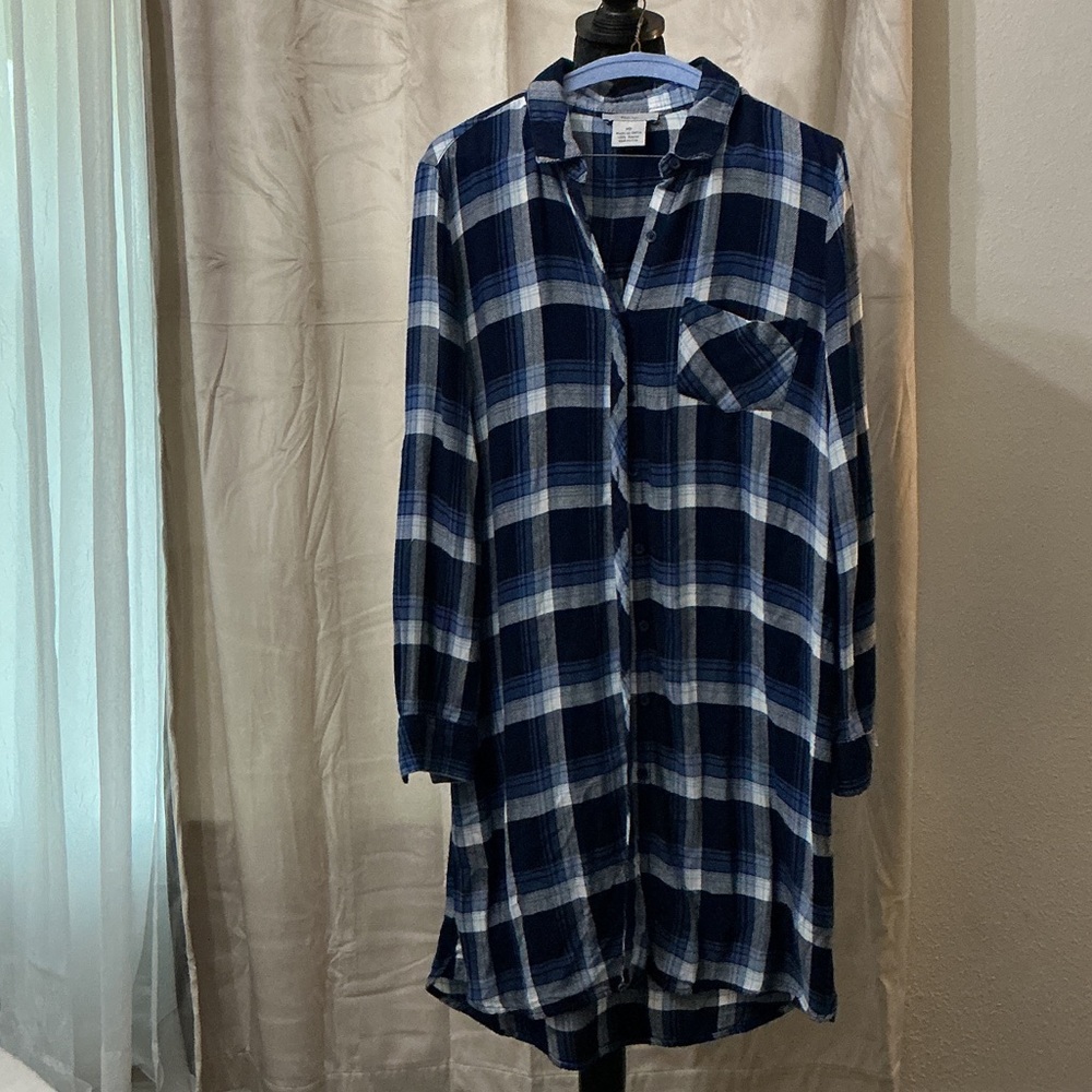 Blue Plaid Women's Dress